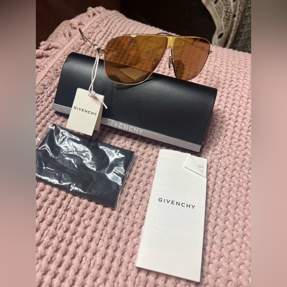 Givenchy Gold-Tinted Aviator Sunglasses